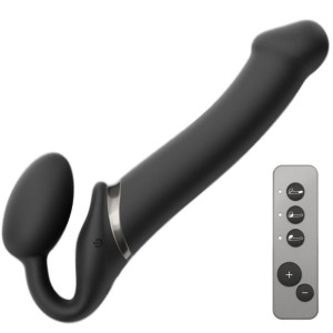 Strap-on Dildo Wibrator Pilot 15,8 Cm 3 Silniki Black
