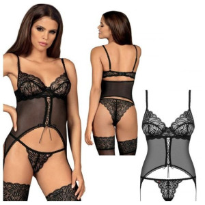 SEX Gorset i string L/XL BIELIZNA EROTYCZNA Koszulka Nocna Contica