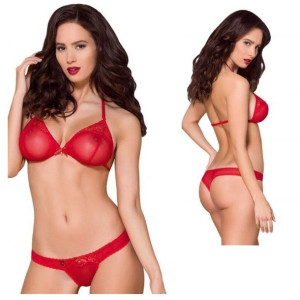 SEX Komplet Bielizny 2-czę L/XL Biustonosz Stringi BIELIZNA EROTYCZNA