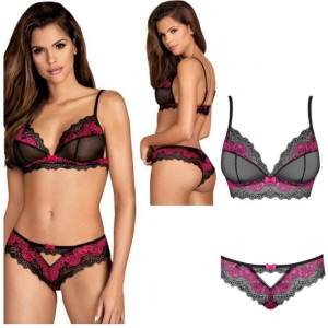 SEX Komplet Bielizny 2-czę S/M Biustonosz Stringi Tulia