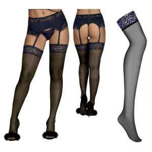 SEX Pończochy blue L/XL BIELIZNA EROTYCZNA Drimera