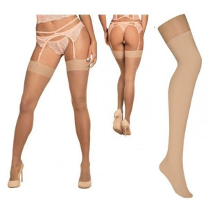 SEX Pończochy beż L/XL BIELIZNA EROTYCZNA
