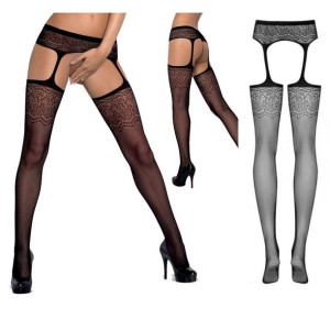 SEX Rajstopy Pończochy z Pasem Otwarte uni S/M/L