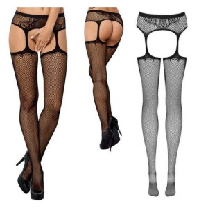 SEX Rajstopy Pończochy z Pasem Otwarte uni S/M/L