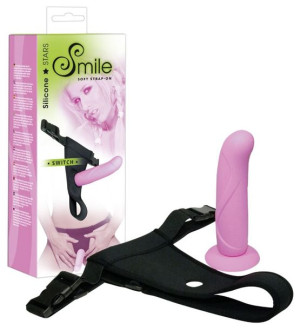 Silikonowy Strap On Dildo Z Uprzężyą Sweet Smile