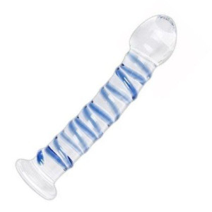Szklane Dilldo Ze Spiralą 18 Cm