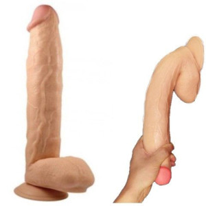 GIGANT Dildo 28cm Penis Nocny Kochanek Żyły+Moszna