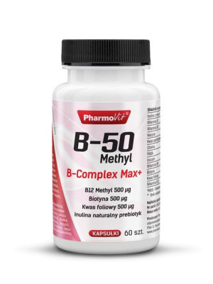 Witaminy Grupy B B-complex Methyl B-50 Max+ 60kaps