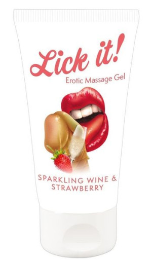 Sex Żel Do Masażu Musujące Wino I Truskawka 50ml Lick-it