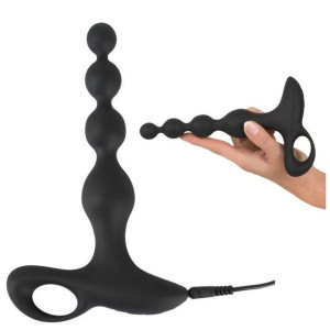 Dildo Koraliki Analne Z Wibracjami 20 Cm Wibrator