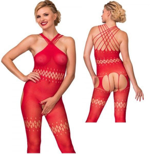 SEX Bodystocking Body uni S/M/L BIELIZNA EROTYCZNA RED
