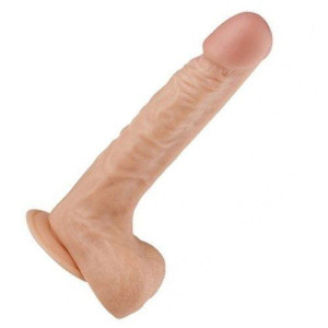 Dildo Sex Penis Z Przyssawką Moszna 23cm Cielisty