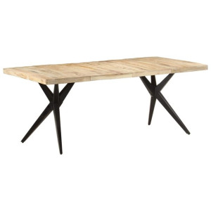 Stół jadalniany, 200x90x76 cm, surowe drewno mango