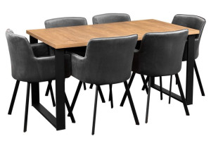 Stół LOFT z krzesłami do salonu Y015