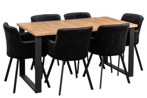 Stół LOFT z krzesłami do salonu Y011