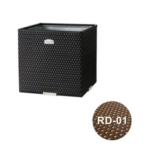 Donica technorattanowa 46x46x46 cm - RD-01 Brąz
