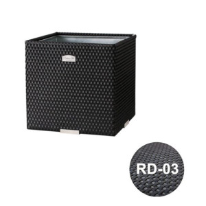 Donica technorattanowa 46x46x46 cm - RD-03 Ciemny szary