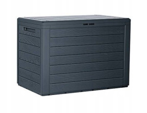 Skrzynia ogrodowa WOODEBOX 190 l antracyt deski