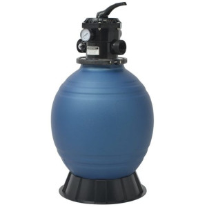 VidaXL Piaskowy filtr basenowy z zaworem 6 drożnym, niebieski, 460 mm