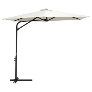 VidaXL Parasol ogrodowy na stalowym słupku, 300 cm, piaskowy
