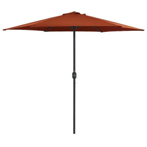 VidaXL Parasol ogrodowy na słupku aluminiowym, 270x246 cm, terrakota