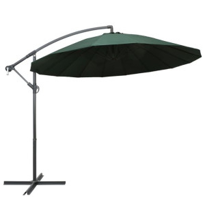 VidaXL Parasol ogrodowy, wiszący, zielony, 3 m, słupek aluminiowy