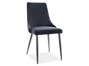 Krzesło Piano B Velvet Czarny Stelaż/czarny Bluvel 19