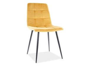 Krzesło Mila Velvet Czarny Stelaż/curry Bluvel 68