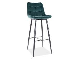 Hoker Chic H-1 Velvet Czarny Stelaż / Zielony Bluvel 78
