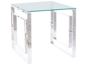 Ława Allure B Transparentny/srebrny 55x55