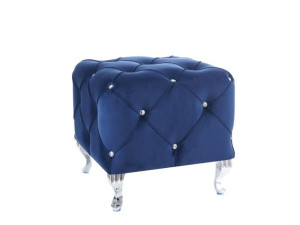 Puf Hestia K Velvet Granatowy Bluvel 86/ Srebrny