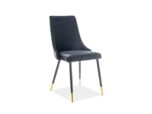Krzesło Piano Velvet Czarny/złoty Stelaż/czarny Bluvel 19