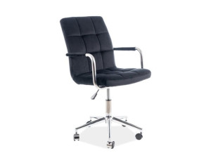 Fotel Obrotowy Q-022 Velvet Czarny Bluvel19