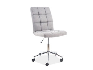 Fotel Obrotowy Q-020 Szary Materiał