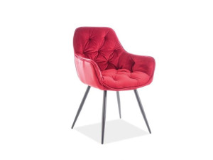 Krzesło Cherry Velvet Czarny Stelaż/bordo Bluvel 59