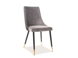 Krzesło Piano Velvet Czarny/złoty Stelaż/szary Bluvel 14