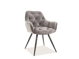 Krzesło Cherry Velvet Czarny Stelaż/szary Bluvel14