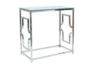Konsolka Versace C Transparentny/srebrny 80x40