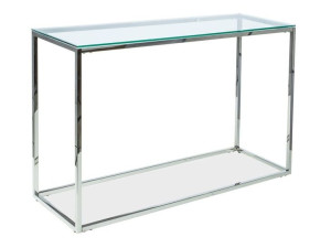 Konsolka Hilton C Transparentny/srebrny 120x40