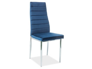 Krzesło H261 Velvet Chrom/granatowy Bluvel86