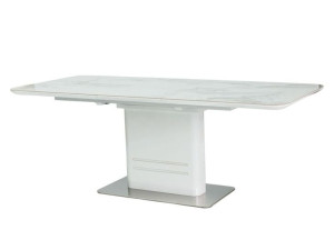 Stół Cartier Ceramic Biały Efekt Marmuru/biały Lakier 160(210)x90