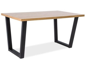 Stół Valentino Okleina Naturalna Dąb/czarny 150x90