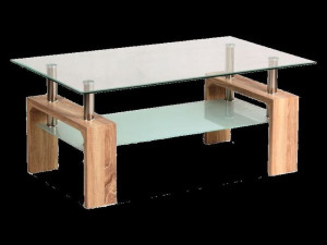 Ława Lisa Basic Transp./dąb Sonoma 100x60x45
