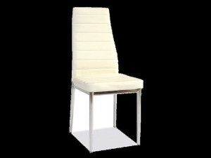 Krzesło H261 Chrom/krem Ekoskóra