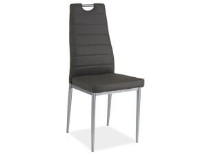 Krzesło H260 Chrom/szary Ekoskóra