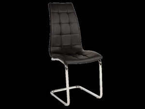 Krzesło H103 Chrom/czarny Ekoskóra