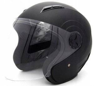 Kask Otwarty Torq-207 Czarny Mat