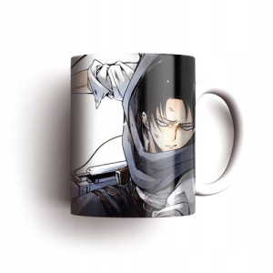 Kubek Manga Anime Attack on Titan Eren Levi Mikasa