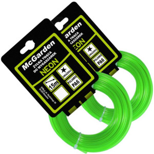 2x Żyłka Tnąca do Wykaszarki NEON Gwiazdkowa 2,4mm 15m