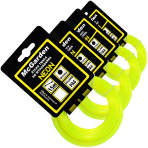 4x Żyłka Tnąca do Wykaszarki NEON Okrągła 3,0mm 15m
